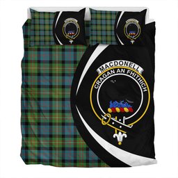 ScotsTee Shop Scottish MacDonell of Glengarry Ancient Clan Badge Tartan Bedding Set Circle Style