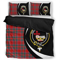 ScotsTee Shop Scottish MacDonald of Lochmaddy (Donald of Loch Mhaddy) Modern Clan Badge Tartan Bedding Set Circle Style