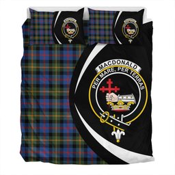 ScotsTee Shop Scottish MacDonald of Borrodale (Donald Borrodale Historic) Modern Clan Badge Tartan Bedding Set Circle Style