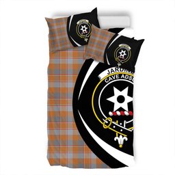 ScotsTee Shop Scottish Jardine of Castlemilk Ancient Clan Badge Tartan Bedding Set Circle Style