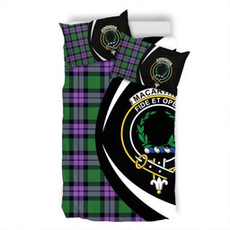 ScotsTee Shop Scottish MacArthur of Milton Ancient Clan Badge Tartan Bedding Set Circle Style