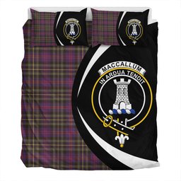 ScotsTee Shop Scottish MacCallum of Berwick Weathered Clan Badge Tartan Bedding Set Circle Style