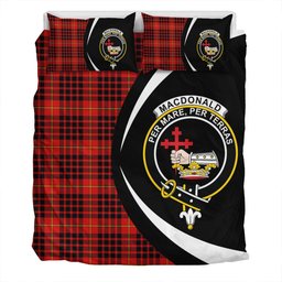 ScotsTee Shop Scottish MacDonald of Ardnamurchan (Donald of Ardnamurchan) Modern Clan Badge Tartan Bedding Set Circle Style