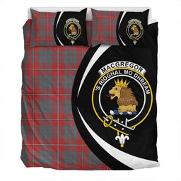 ScotsTee Shop Scottish MacGregor of Balquhidder (Gregor of Balquhidder) Weathered Clan Badge Tartan Bedding Set Circle Style