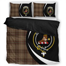ScotsTee Shop Scottish MacAulay of Lewis Weathered Clan Badge Tartan Bedding Set Circle Style