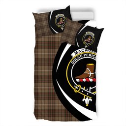 ScotsTee Shop Scottish MacAulay of Lewis Weathered Clan Badge Tartan Bedding Set Circle Style