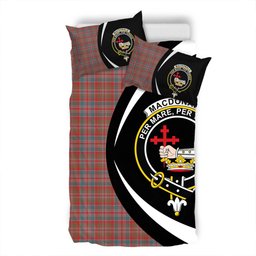 ScotsTee Shop Scottish MacDonald of Boisdale (Donald Boisdale) Weathered Clan Badge Tartan Bedding Set Circle Style