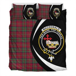 ScotsTee Shop Scottish MacDonald of Glencoe (Donald of Glencoe) Modern Clan Badge Tartan Bedding Set Circle Style