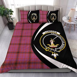 ScotsTee Shop Scottish Lumsden of Clova Weathered Clan Badge Tartan Bedding Set Circle Style