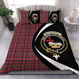ScotsTee Shop Scottish MacDonald of Boisdale (Donald Boisdale) Modern Clan Badge Tartan Bedding Set Circle Style