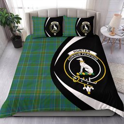 ScotsTee Shop Scottish Hunter of Hunterston (Michael of Hunterston) Ancient Clan Badge Tartan Bedding Set Circle Style