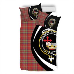 ScotsTee Shop Scottish MacDonald of Glencoe (Donald of Glencoe) Weathered Clan Badge Tartan Bedding Set Circle Style