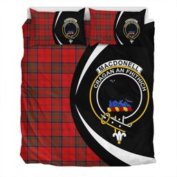 ScotsTee Shop Scottish MacDonell of Keppoch Ancient Clan Badge Tartan Bedding Set Circle Style
