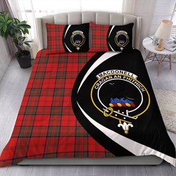 ScotsTee Shop Scottish MacDonell of Keppoch Ancient Clan Badge Tartan Bedding Set Circle Style
