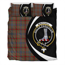 ScotsTee Shop Scottish MacCall (MacColl) Modern Clan Badge Tartan Bedding Set Circle Style