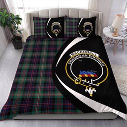 ScotsTee Shop Scottish MacDonell of Glengarry Modern Clan Badge Tartan Bedding Set Circle Style