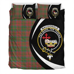 ScotsTee Shop Scottish MacDonald of Glencoe (Donald of Glencoe) Ancient Clan Badge Tartan Bedding Set Circle Style