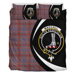 ScotsTee Shop Scottish MacCall (MacColl) Weathered Clan Badge Tartan Bedding Set Circle Style