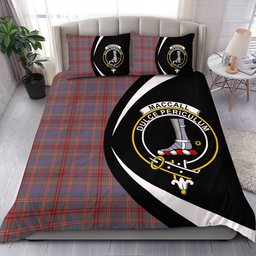 ScotsTee Shop Scottish MacCall (MacColl) Weathered Clan Badge Tartan Bedding Set Circle Style