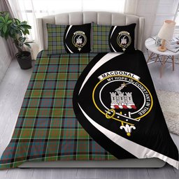 ScotsTee Shop Scottish MacDonald of Clanranald (Donald of Clanranald) Ancient Clan Badge Tartan Bedding Set Circle Style