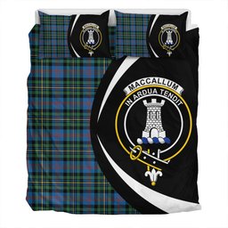 ScotsTee Shop Scottish MacCallum of Berwick Ancient Clan Badge Tartan Bedding Set Circle Style