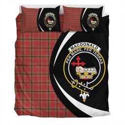ScotsTee Shop Scottish MacDonald of Belfinlay Weathered Clan Badge Tartan Bedding Set Circle Style