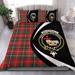 ScotsTee Shop Scottish MacDonald of Glenaladale (Donald of Glenaladale) 2006 Modern Clan Badge Tartan Bedding Set Circle Style