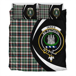 ScotsTee Shop Scottish Innes Dress Dance Clan Badge Tartan Bedding Set Circle Style