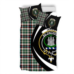 ScotsTee Shop Scottish Innes Dress Dance Clan Badge Tartan Bedding Set Circle Style