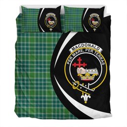ScotsTee Shop Scottish MacDonald Lord of the Isles; Hunting Ancient Clan Badge Tartan Bedding Set Circle Style