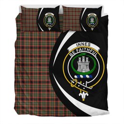 ScotsTee Shop Scottish Innes of Cowie Modern Clan Badge Tartan Bedding Set Circle Style