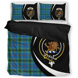 ScotsTee Shop Scottish Leslie of the Hebrides Ancient Clan Badge Tartan Bedding Set Circle Style