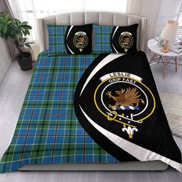 ScotsTee Shop Scottish Leslie of the Hebrides Ancient Clan Badge Tartan Bedding Set Circle Style