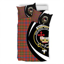 ScotsTee Shop Scottish MacDonald of Glenaladale (Donald of Glenaladale) Ancient Clan Badge Tartan Bedding Set Circle Style