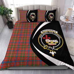 ScotsTee Shop Scottish MacDonald of Glenaladale (Donald of Glenaladale) Ancient Clan Badge Tartan Bedding Set Circle Style