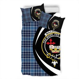 ScotsTee Shop Scottish MacDonald Lord of the Isles Hunting Blue (Donald Lord of the Isles Hunting Blue) Modern Clan Badge Tartan Bedding Set Circle Style