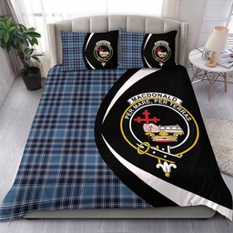 ScotsTee Shop Scottish MacDonald Lord of the Isles Hunting Blue (Donald Lord of the Isles Hunting Blue) Modern Clan Badge Tartan Bedding Set Circle Style