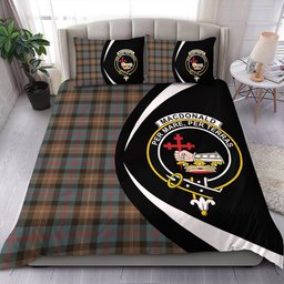 ScotsTee Shop Scottish MacDonald of Borrodale (Donald Borrodale Historic) Weathered Clan Badge Tartan Bedding Set Circle Style