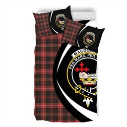 ScotsTee Shop Scottish MacDonald Sir John A (Donald Sir John A) Weathered Clan Badge Tartan Bedding Set Circle Style