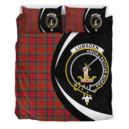 ScotsTee Shop Scottish Lumsden of Kintore Modern Clan Badge Tartan Bedding Set Circle Style