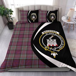 ScotsTee Shop Scottish MacDonald of Clanranald (Donald of Clanranald) Weathered Clan Badge Tartan Bedding Set Circle Style