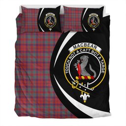 ScotsTee Shop Scottish MacBean of Tomatin (MacBain of Tomatin) Weathered Clan Badge Tartan Bedding Set Circle Style