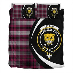 ScotsTee Shop Scottish Little of Morton Rigg Modern Clan Badge Tartan Bedding Set Circle Style