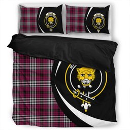 ScotsTee Shop Scottish Little of Morton Rigg Modern Clan Badge Tartan Bedding Set Circle Style
