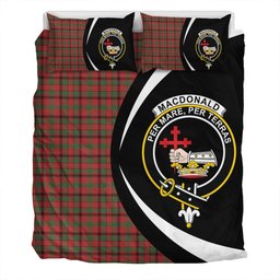ScotsTee Shop Scottish MacDonald of Aird & Valley (Donald of Aird & Valley) Ancient Clan Badge Tartan Bedding Set Circle Style