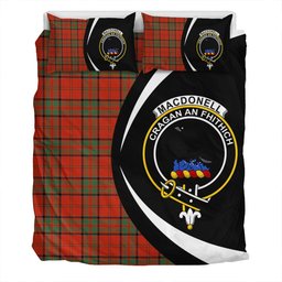 ScotsTee Shop Scottish MacDonell of Keppoch Modern Clan Badge Tartan Bedding Set Circle Style