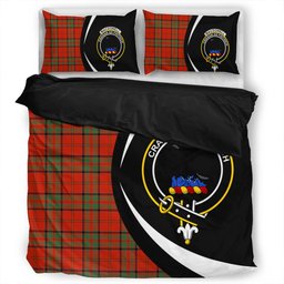 ScotsTee Shop Scottish MacDonell of Keppoch Modern Clan Badge Tartan Bedding Set Circle Style