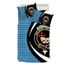 ScotsTee Shop Scottish MacDonald Lord of the Isles Hunting Blue (Donald Lord of the Isles Hunting Blue) Ancient Clan Badge Tartan Bedding Set Circle Style