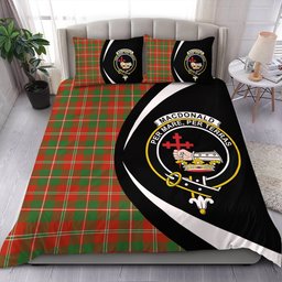ScotsTee Shop Scottish MacDonald of Glenaladale (Donald of Glenaladale) 2006 Ancient Clan Badge Tartan Bedding Set Circle Style