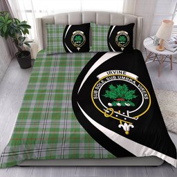ScotsTee Shop Scottish Irvine of Glentulchan Modern Clan Badge Tartan Bedding Set Circle Style
